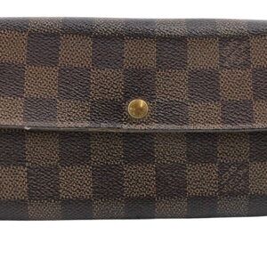 Authentic 💯Louis Vuitton Damier Ebene Wallet with Gold Accent